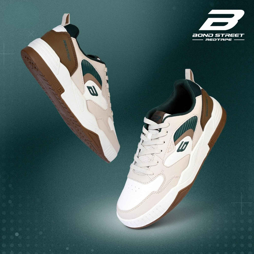 Men's Off White Brown Casual Sneakers Bond Street affiliate