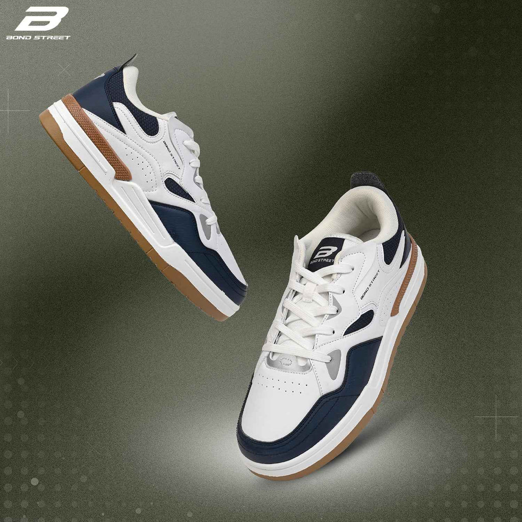 Men's Blue & Brown Casual Sneakers