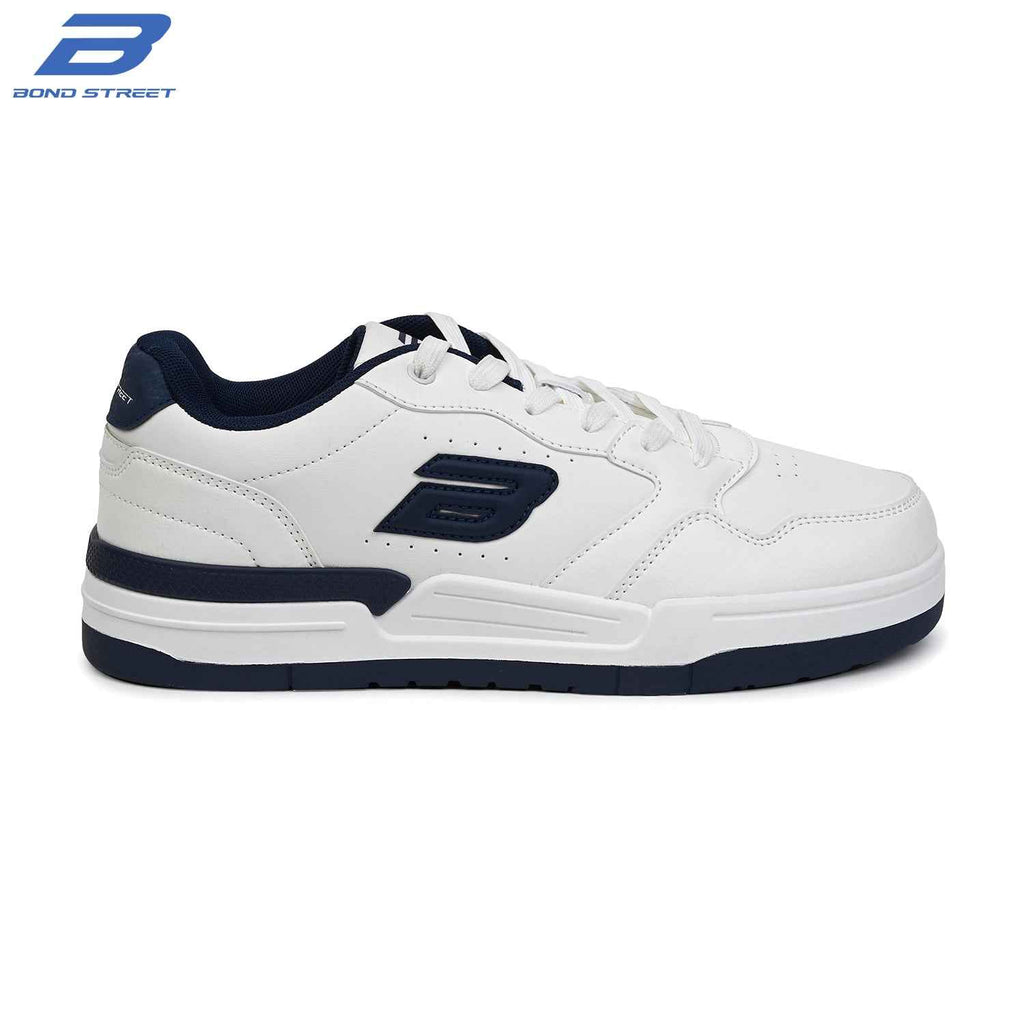 Men's White & Blue Casual Sneakers