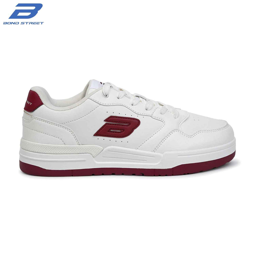 Men's White & Red Casual Sneakers