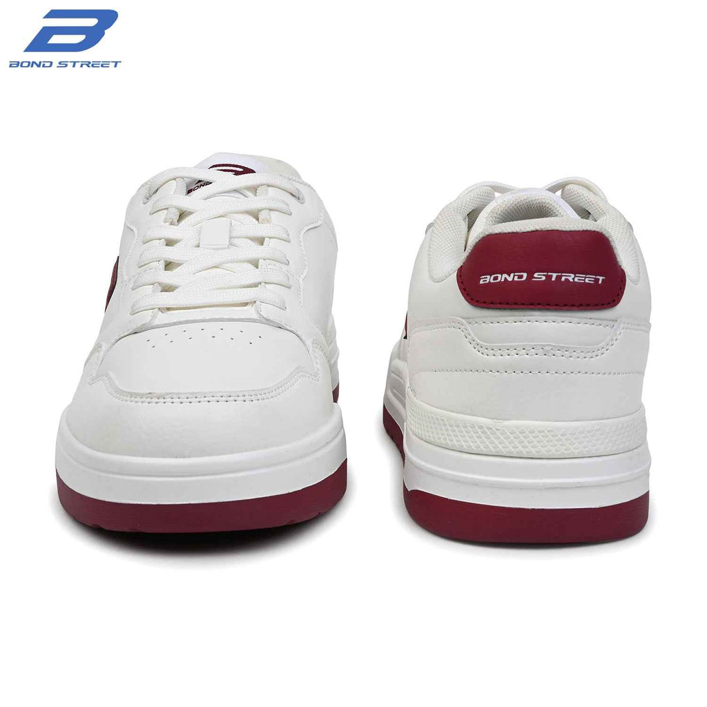 Men's White & Red Casual Sneakers