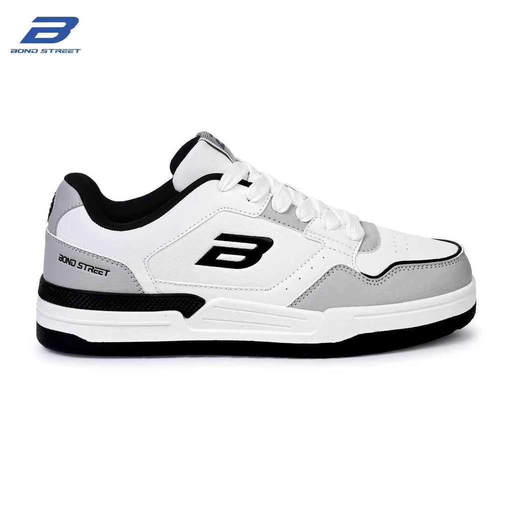 Men's Grey & Black Casual Sneakers