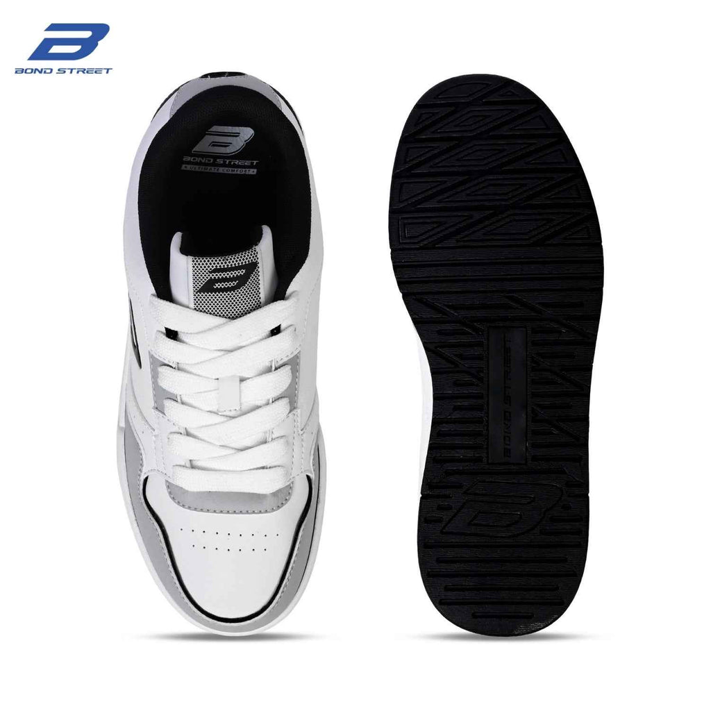 Men's Grey & Black Casual Sneakers