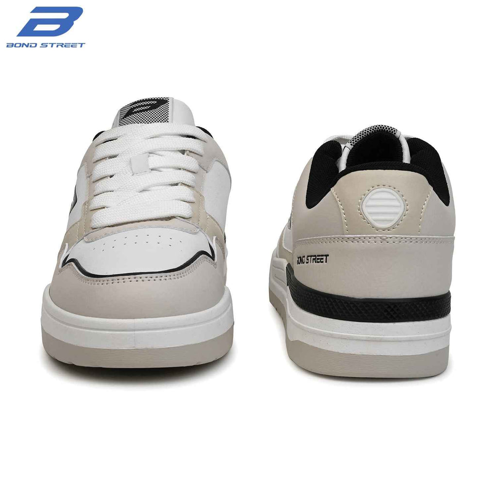 Men's Beige & Black Casual Sneakers