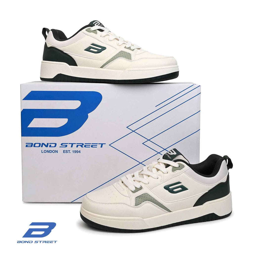 Men's White & Ash Casual Sneakers