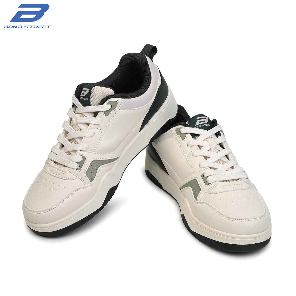 Men's White & Ash Casual Sneakers