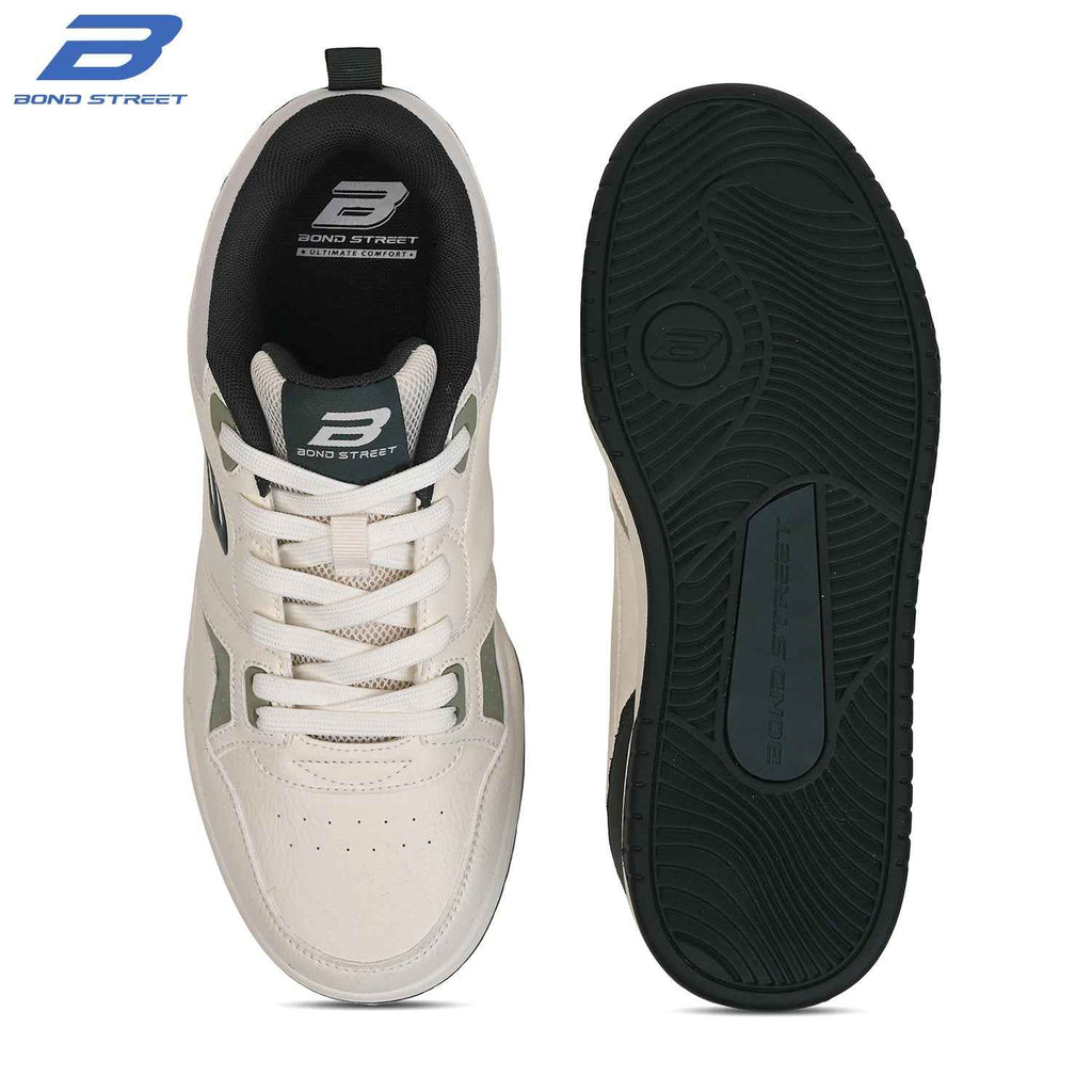 Men's White & Ash Casual Sneakers