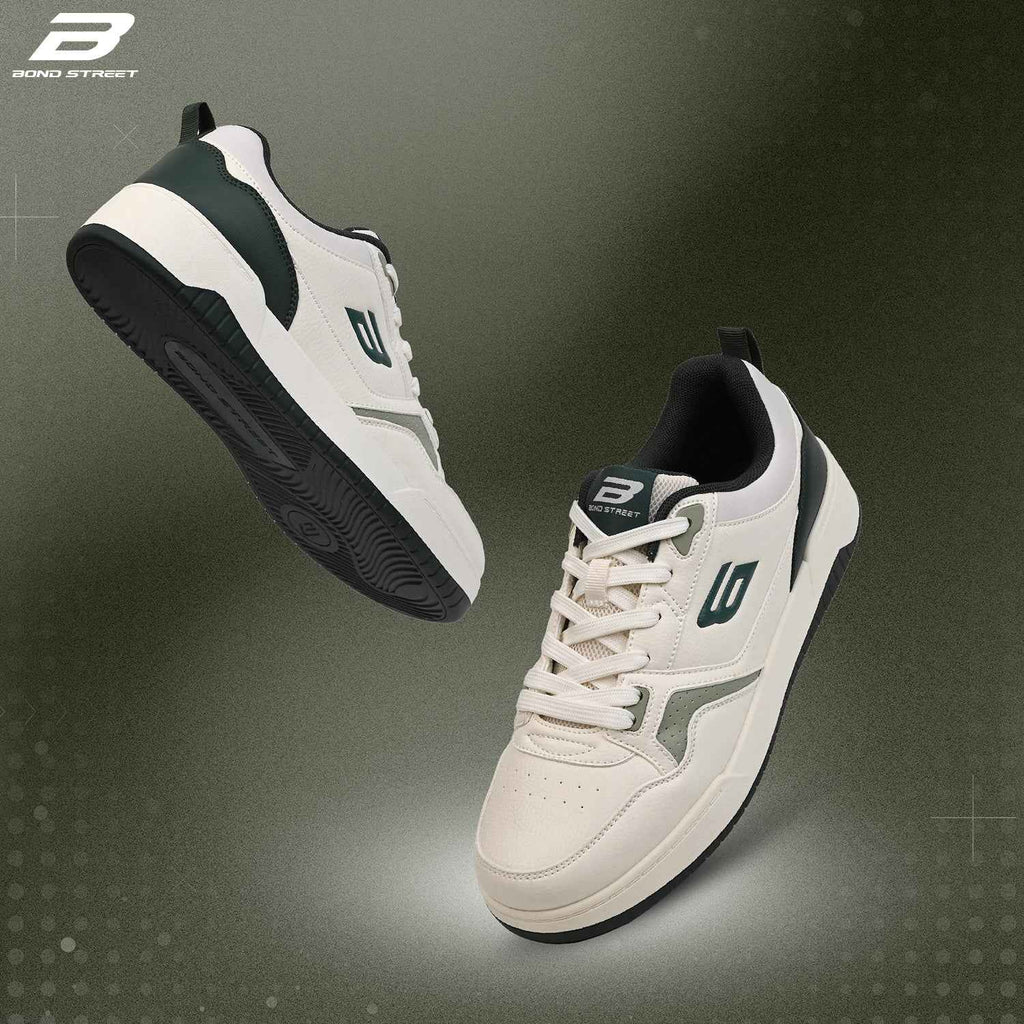 Men's White & Ash Casual Sneakers