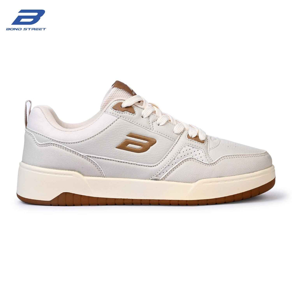 Men's Beige & Brown Casual Sneakers