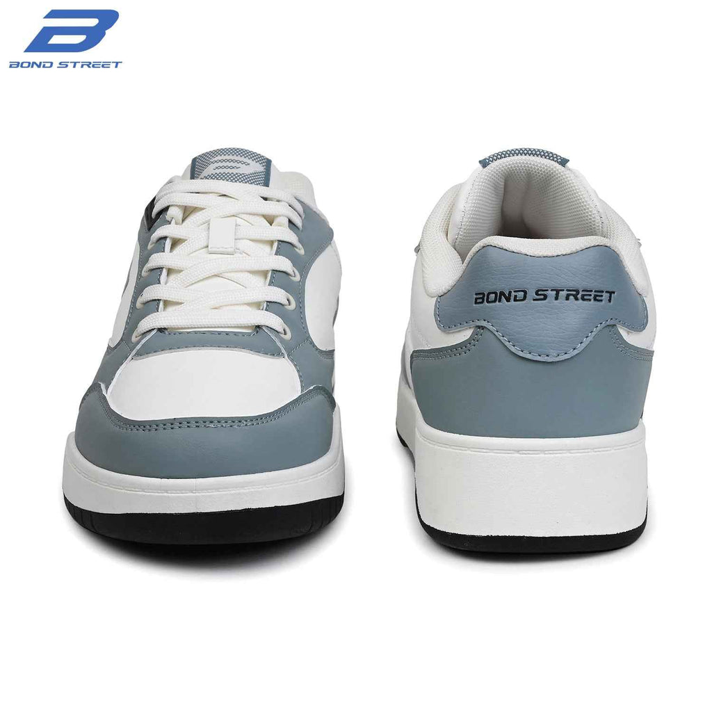 Men's White & Blue Casual Sneakers