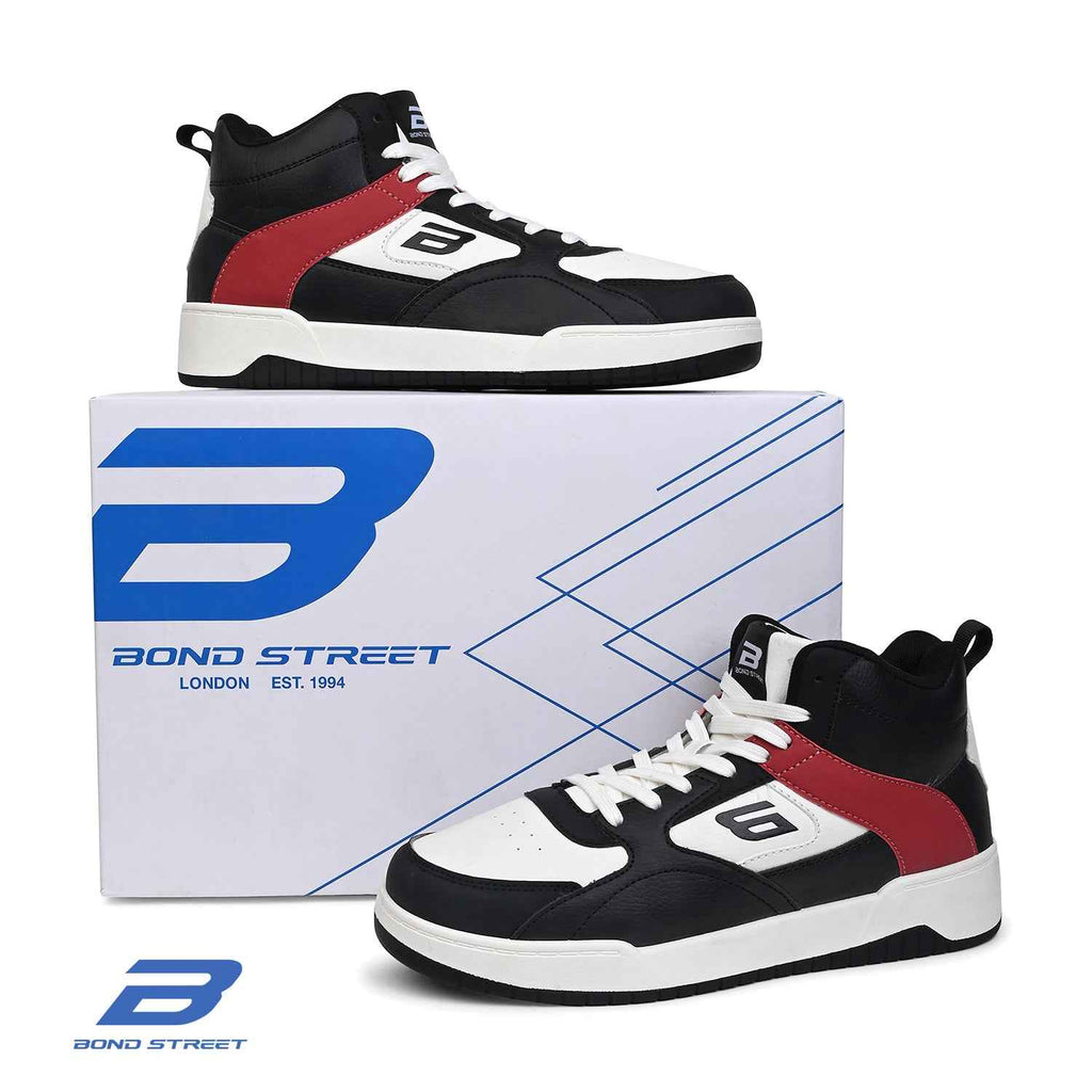 Men's Black & Red Casual Sneakers