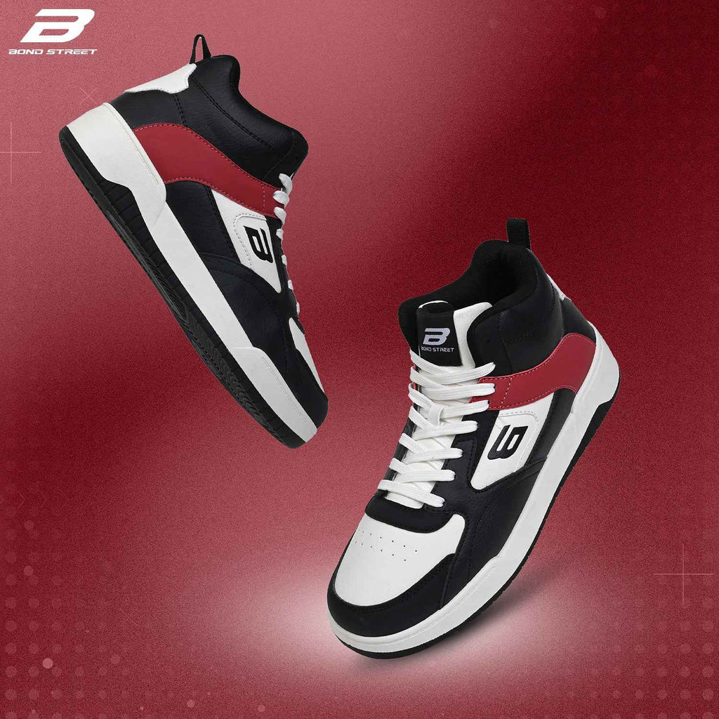 Men's Black & Red Casual Sneakers