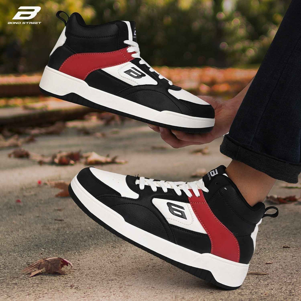 Men's Black & Red Casual Sneakers