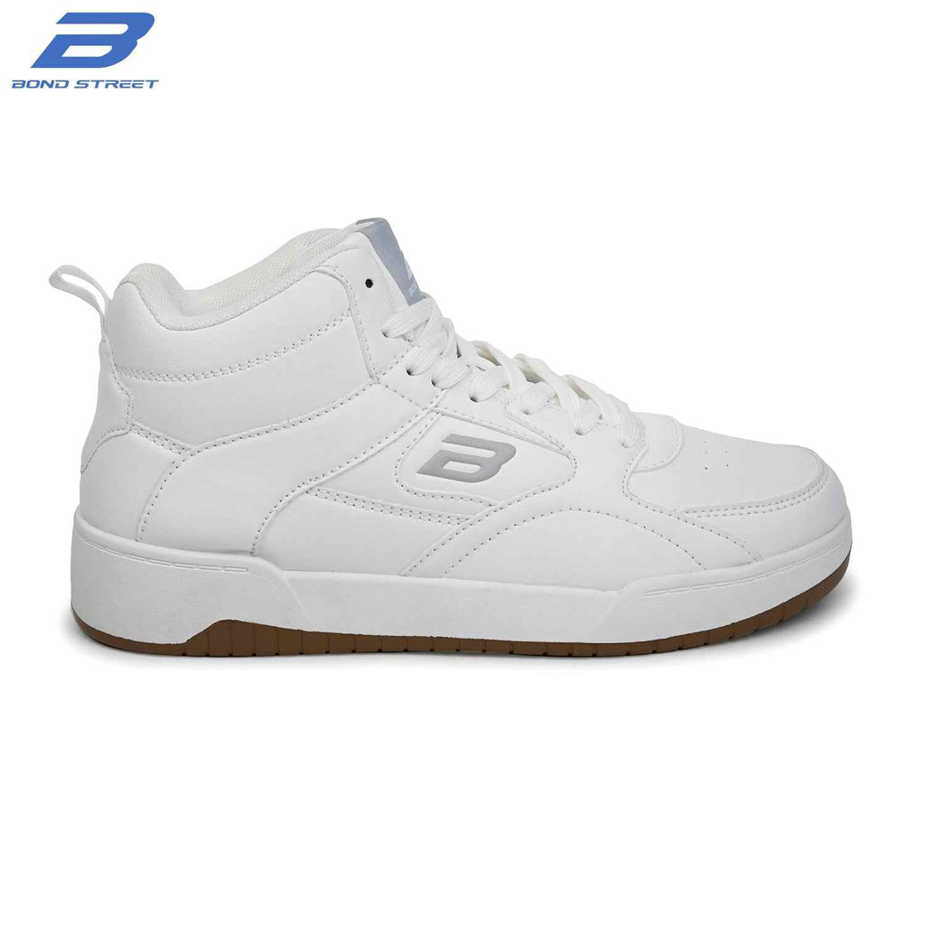 Men's White & Tan Casual Sneakers