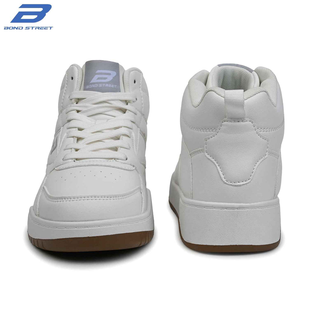 Men's White & Tan Casual Sneakers