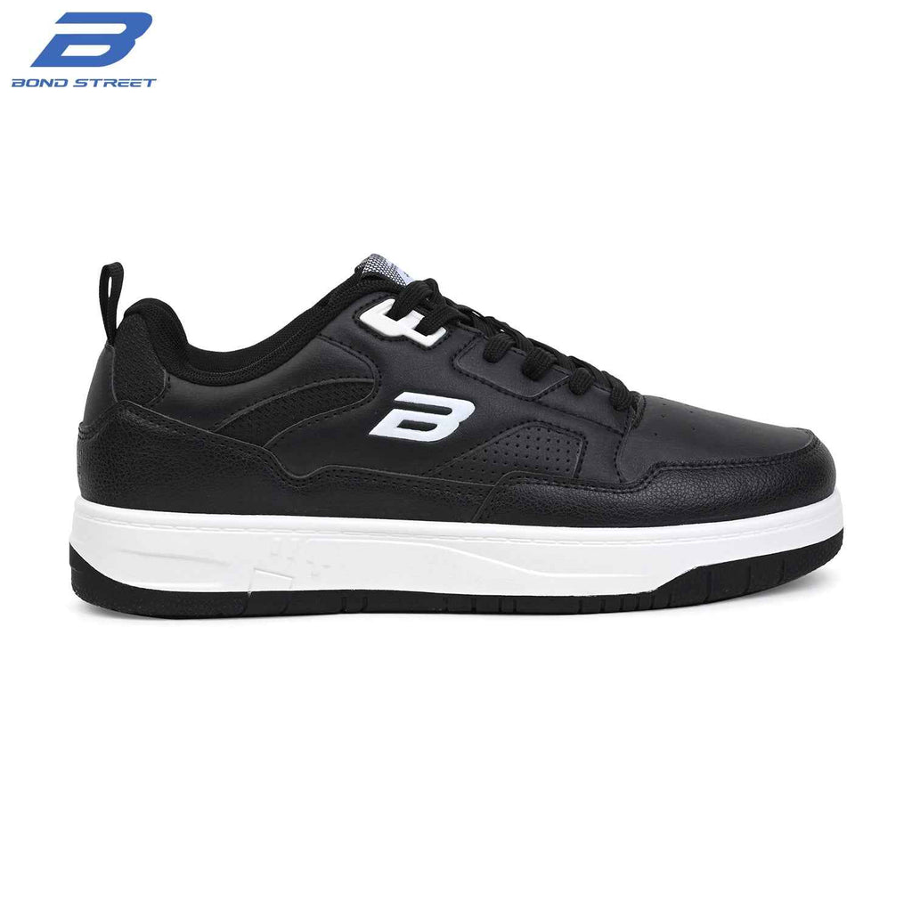 Men's Black PU Casual Sneakers