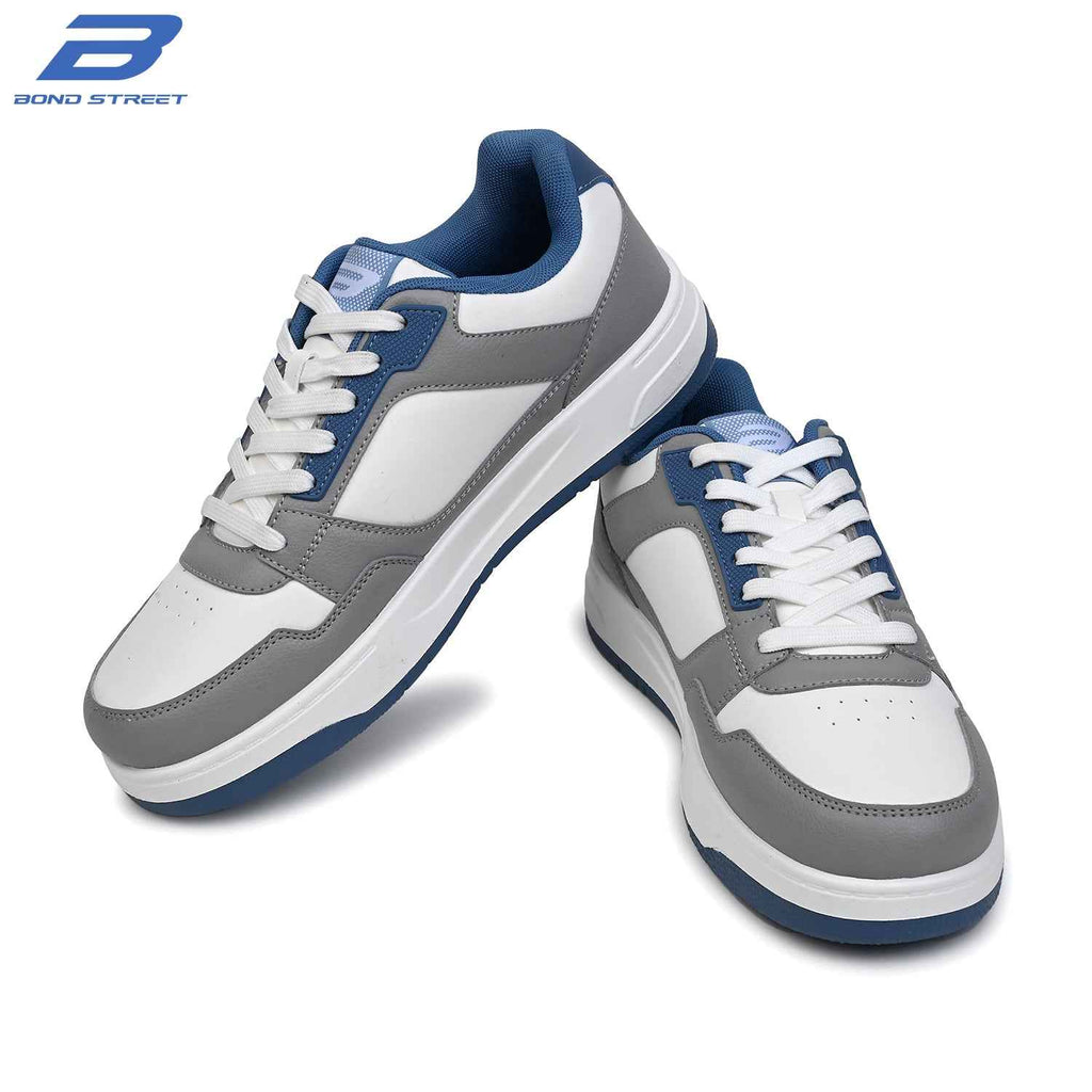 Men's Grey & Blue Casual Sneakers