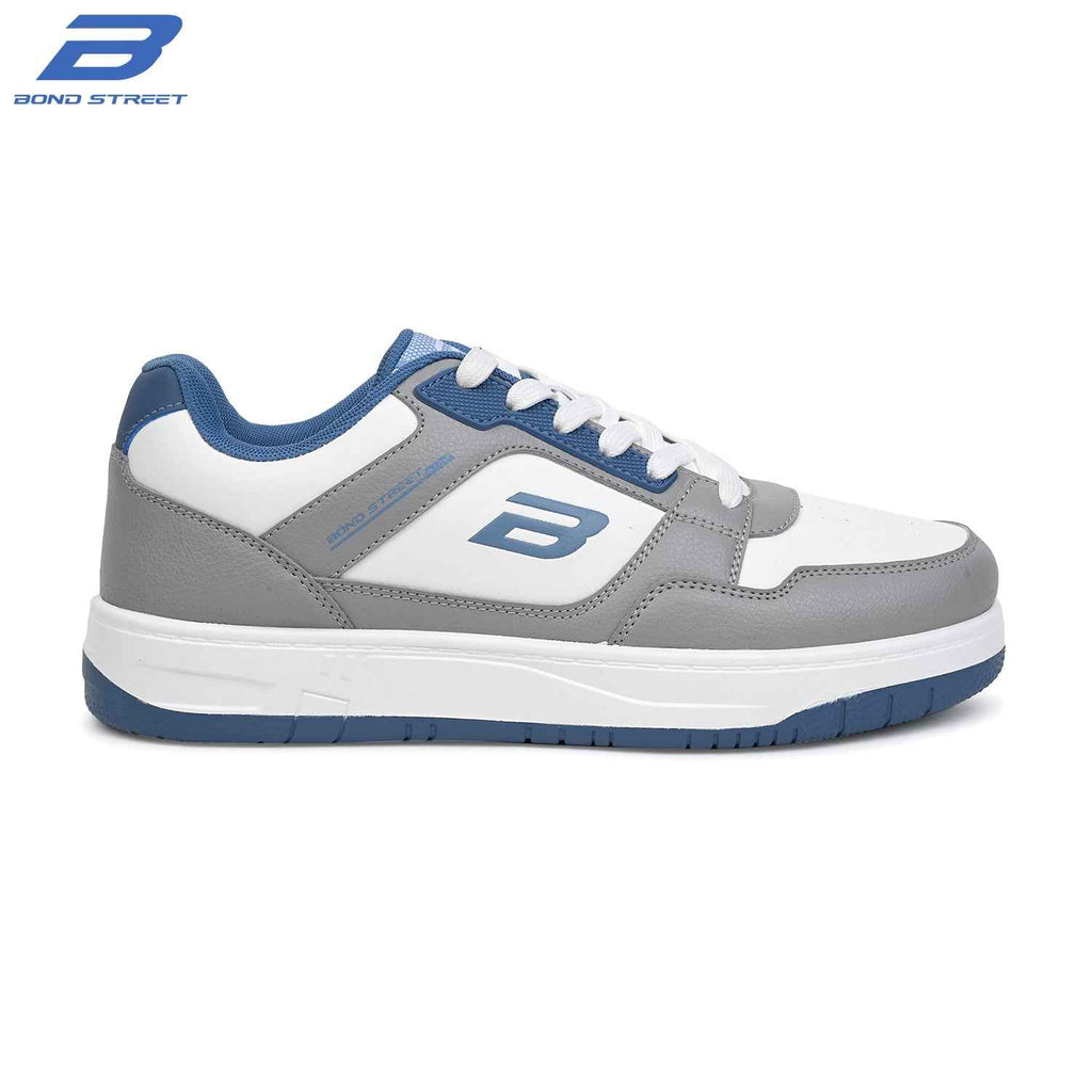Men's Grey & Blue Casual Sneakers