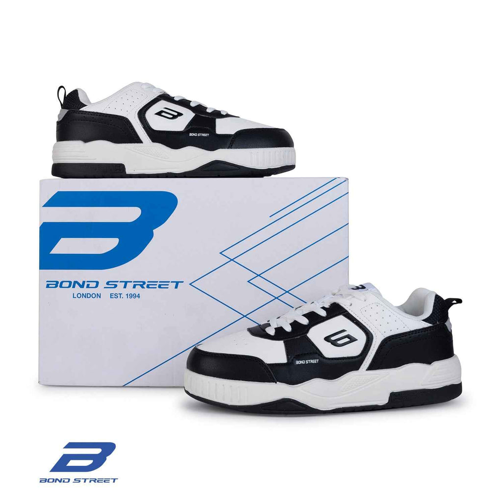 Men's Black & White Casual Sneakers
