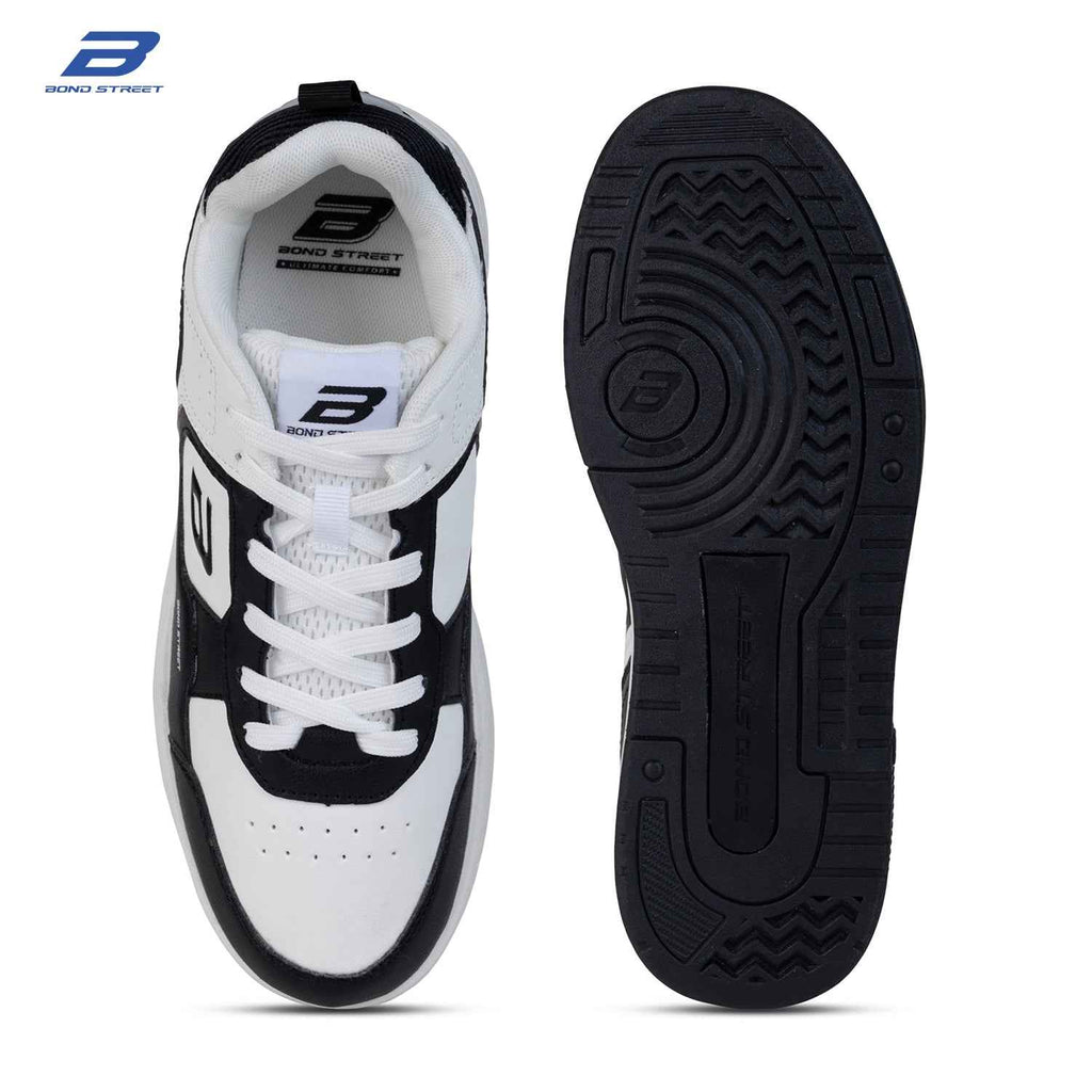 Men's Black & White Casual Sneakers