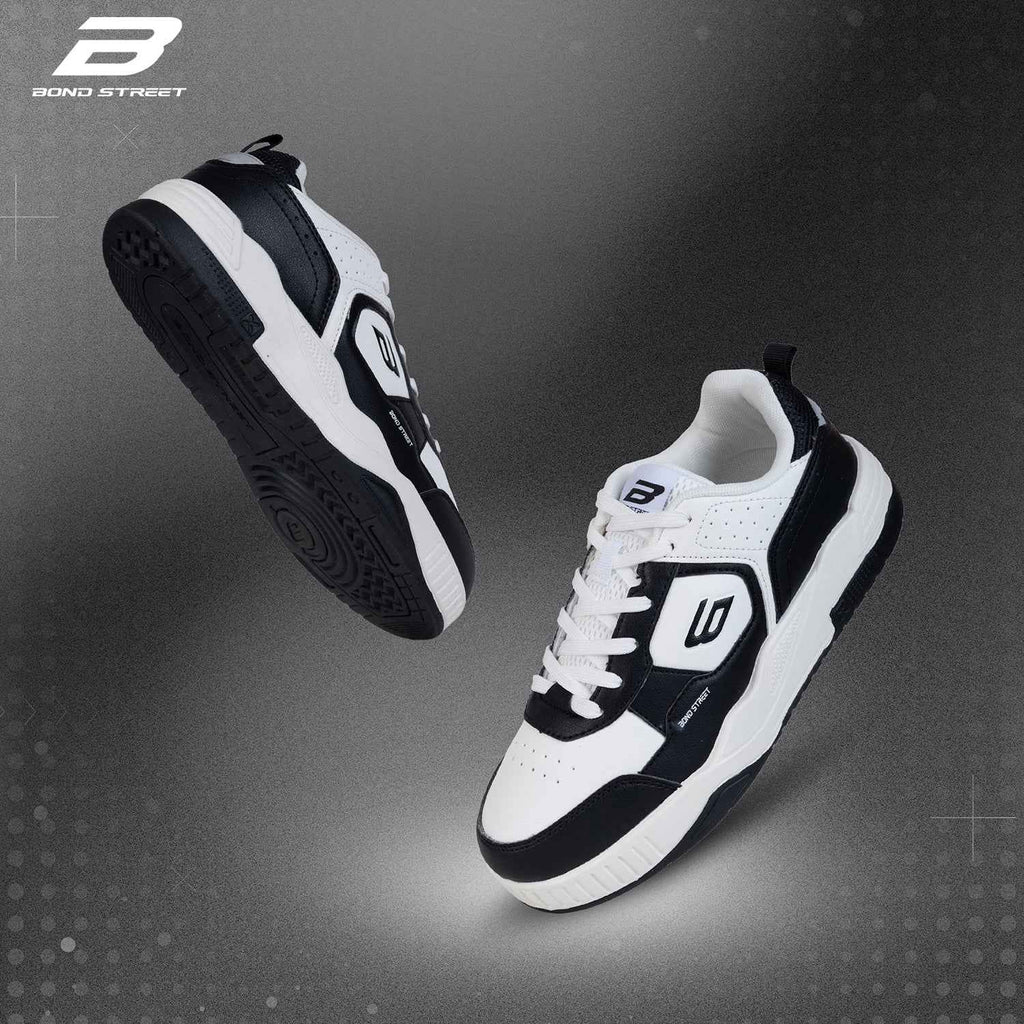 Men's Black & White Casual Sneakers