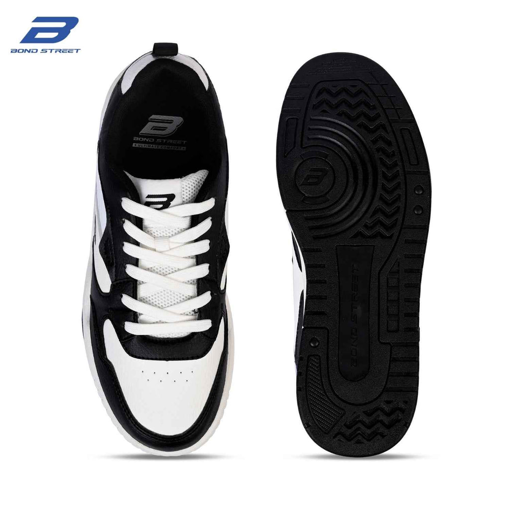 Men's Black & White Casual Sneakers