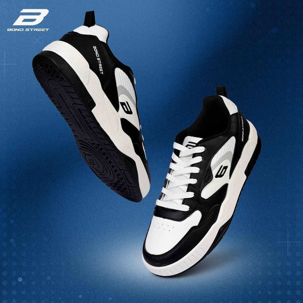 Men's Black & White Casual Sneakers