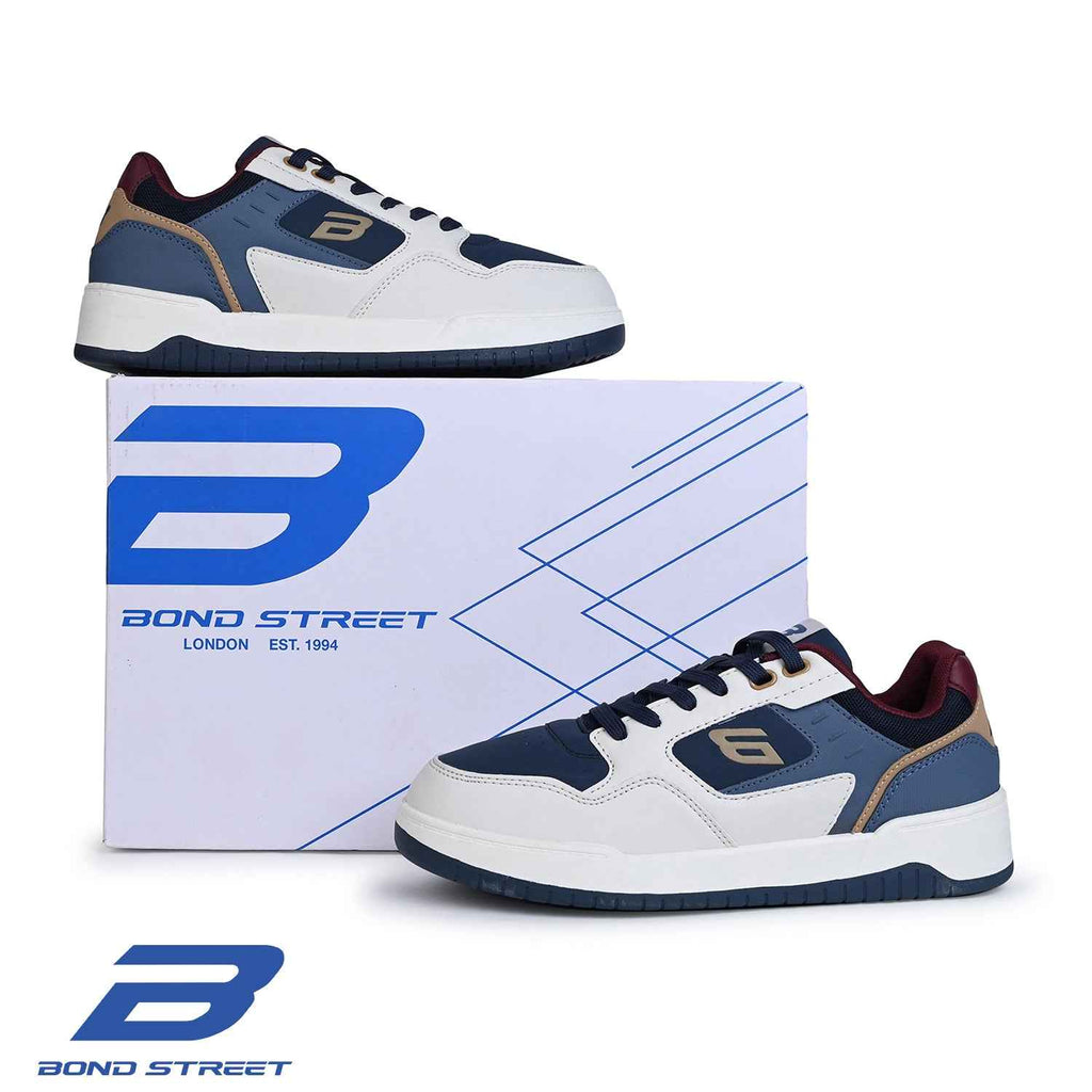 Men's Blue & Brown Casual Sneakers