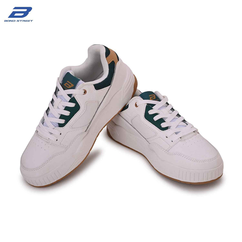 Men's Green & White Casual Sneakers