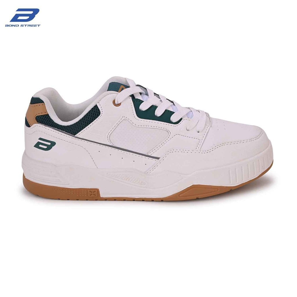  Men's Green & White Casual Sneakers