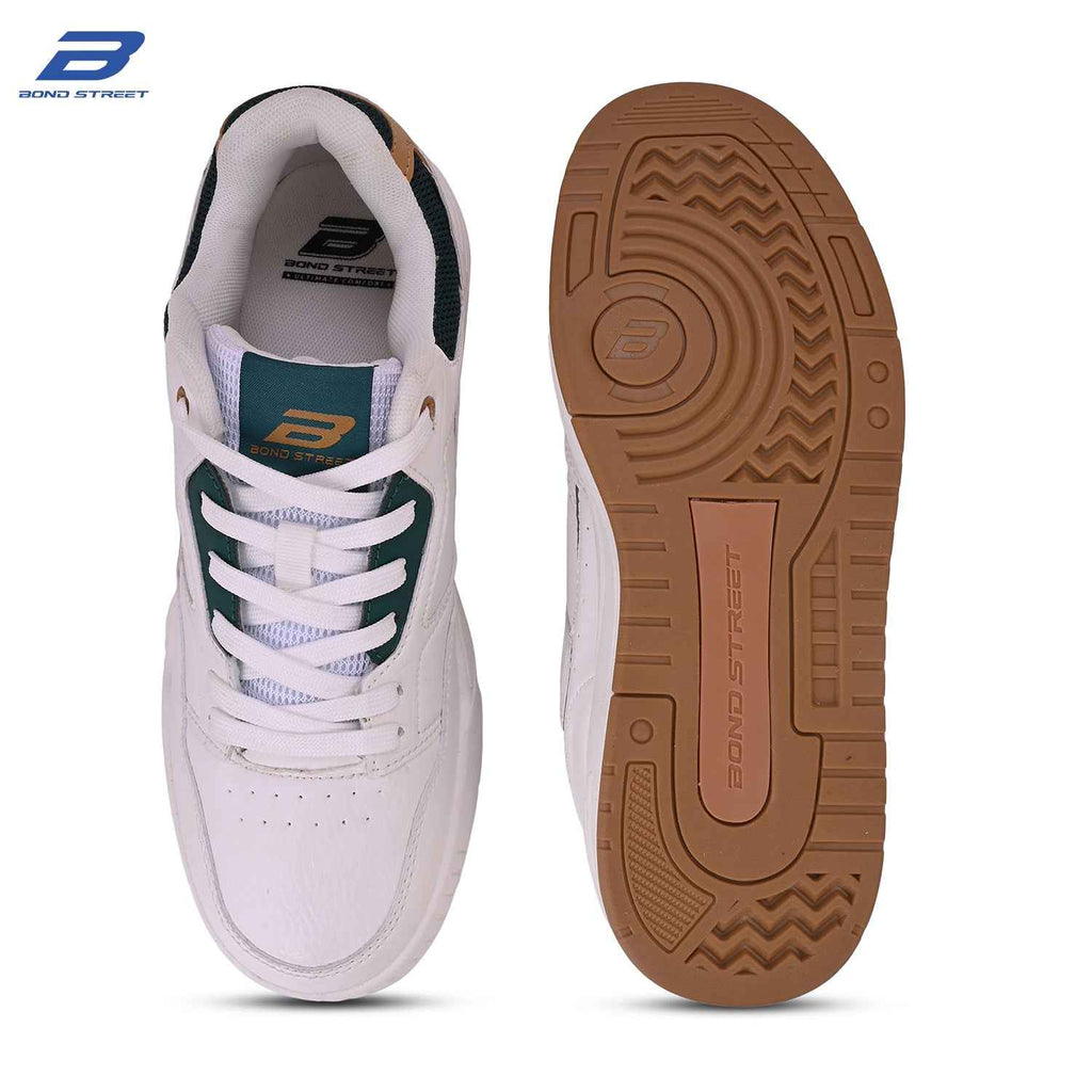 Men's Green & White Casual Sneakers