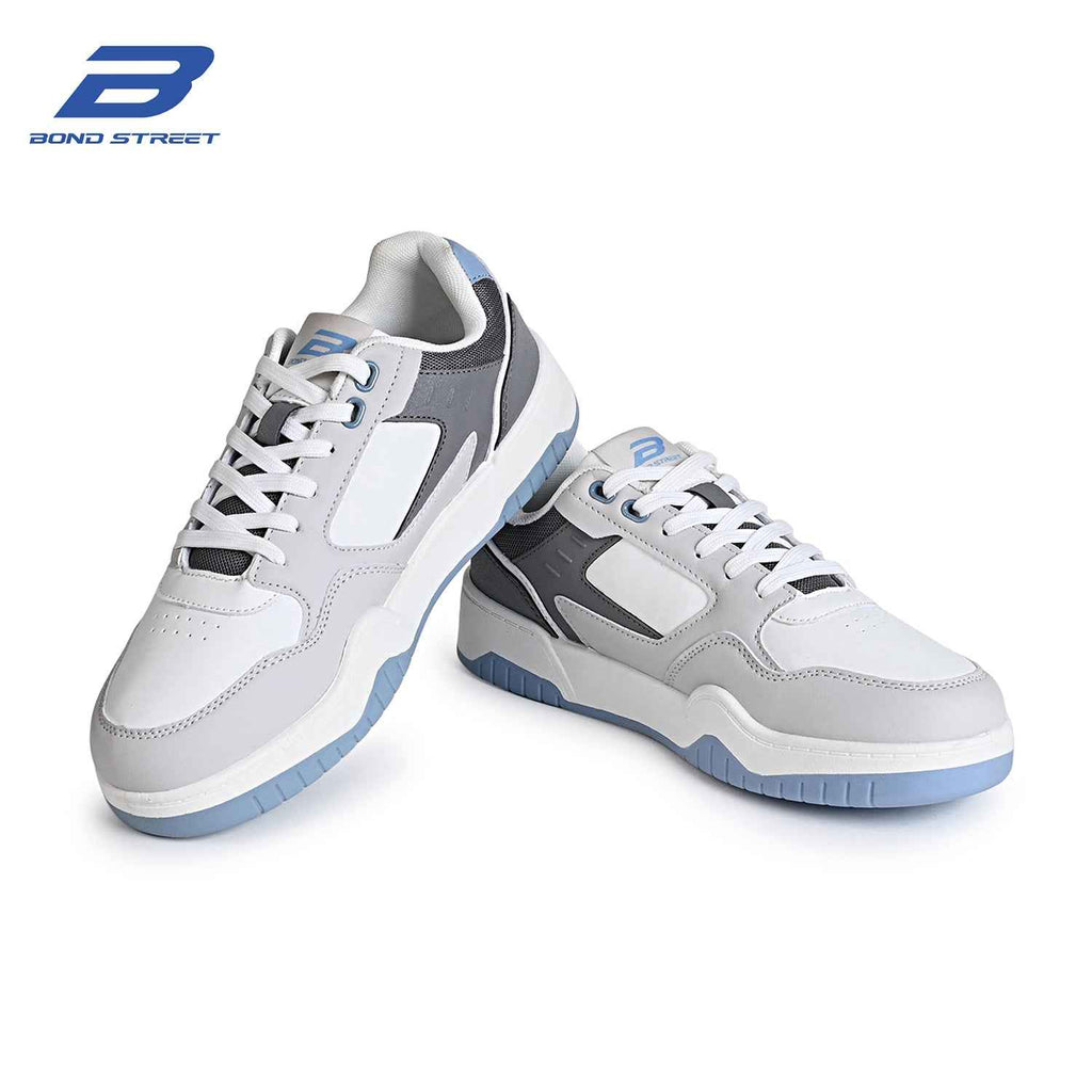 Men's Grey & Blue Casual Sneakers