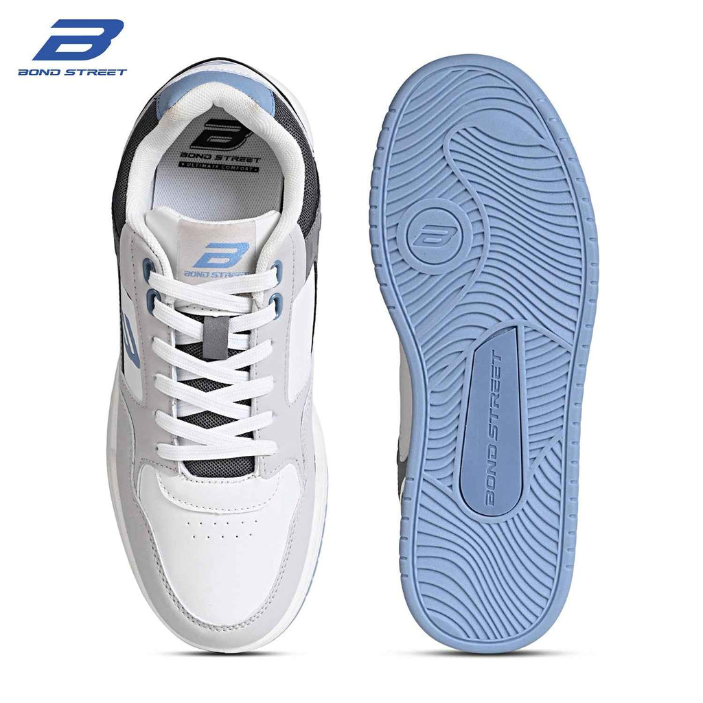 Men's Grey & Blue Casual Sneakers