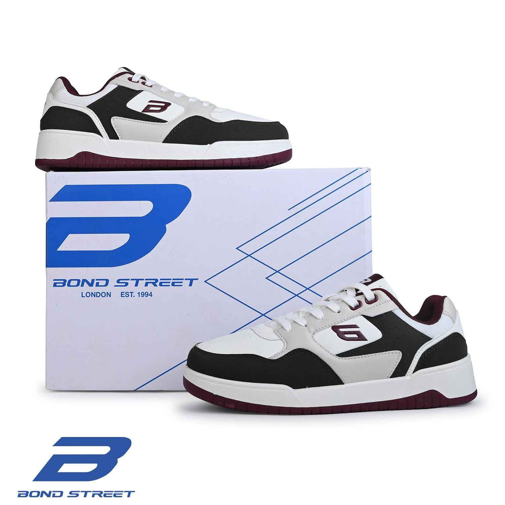 Men's Maroon & Olive Casual Sneakers