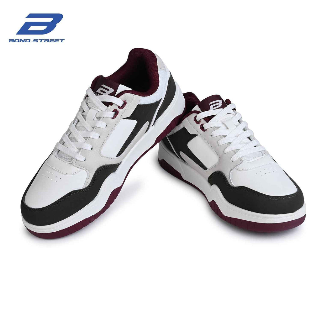 Men's Maroon & Olive Casual Sneakers