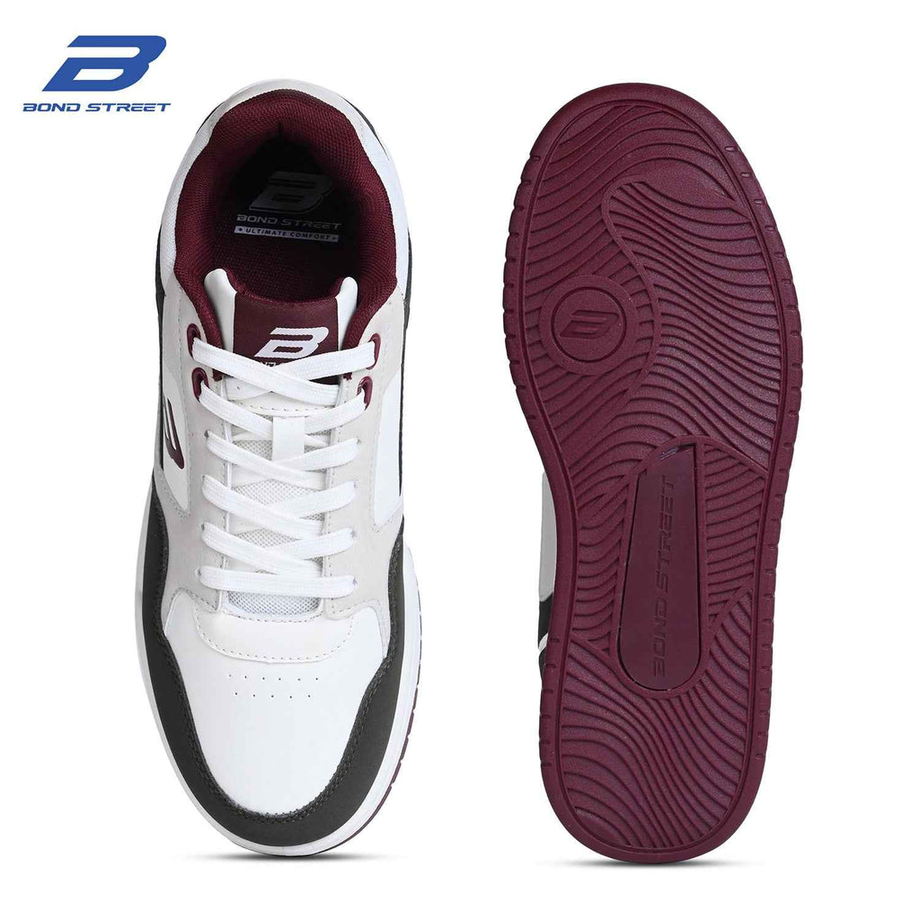 Men's Maroon & Olive Casual Sneakers