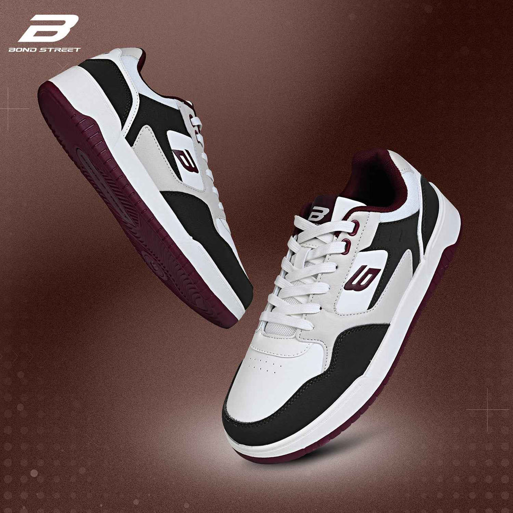 Men's Maroon & Olive Casual Sneakers