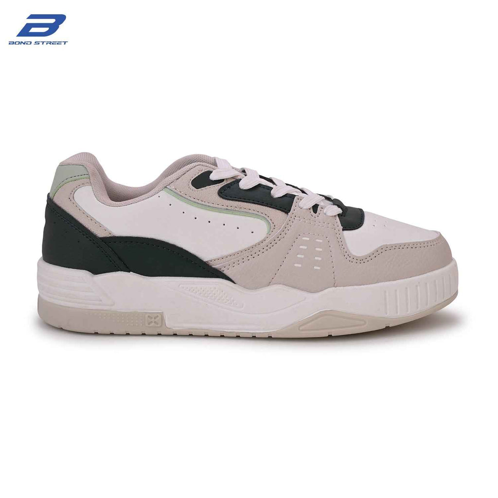 Men's Off White & Green Casual Sneakers