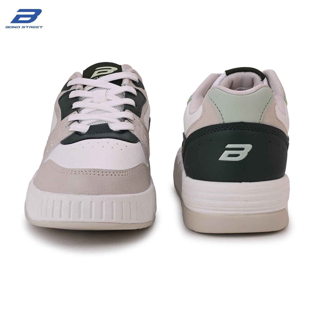 Men's Off White & Green Casual Sneakers